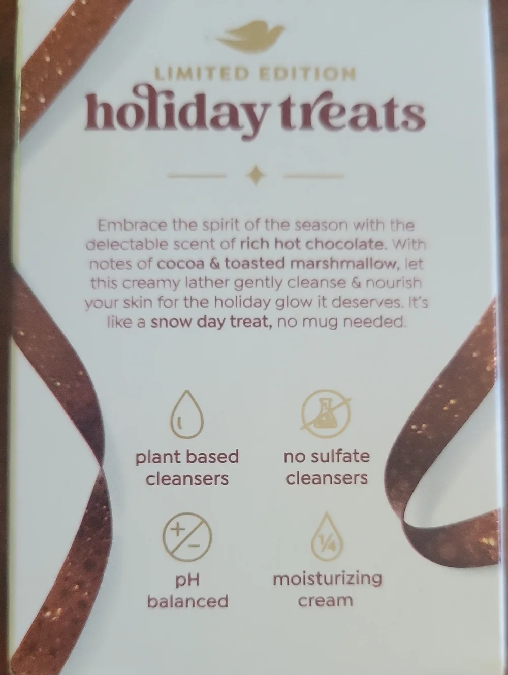 1 Bar Dove Limited Edition Holiday Treats Lotion Soap HOT COCOA SWIRL Scent 5oz
